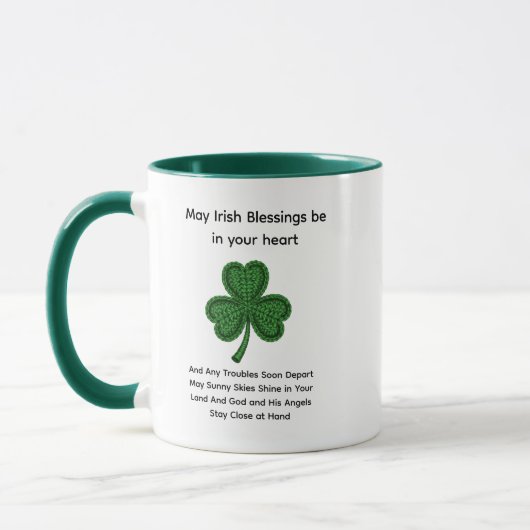 Moge Ierse Zegeningen in Uw Hart Zijn St. Patrick Mok (Links)