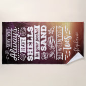 Moge je altijd schelpen in je zak hebben strandlaken (Voorkant)