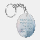 Moge je beschermer engel naar je kijken sleutelhanger (Voorkant Links)