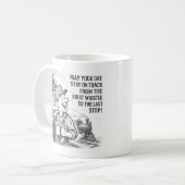 Moge je dag op de stoomtrein blijven koffiemok (Voorkant links)