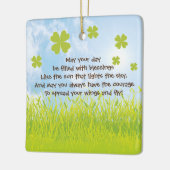Moge je dag worden gevuld met Blessings, Iers Keramisch Ornament (Links)