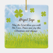 Moge je dag worden gevuld met Blessings, Iers Keramisch Ornament (Achterkant)