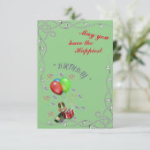 Moge je de gelukkigste wijn en ballon hebben kaart (Staand voorkant)