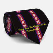 "Moge je gelukkig en welvarend zijn" Stropdas (Opgerold)