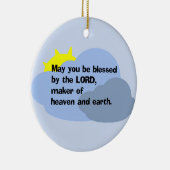 "Moge je gezegend worden door de LORD"-versiering Keramisch Ornament (Rechts)