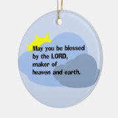 "Moge je gezegend worden door de LORD"-versiering Keramisch Ornament (Links)