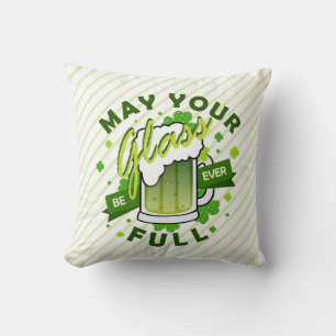 Moge je glas vol groene bier zijn St. Patrick's Kussen