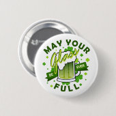 Moge je glas vol groene bier zijn St. Patrick's Ronde Button 5,7 Cm (Voorkant /achterkant)