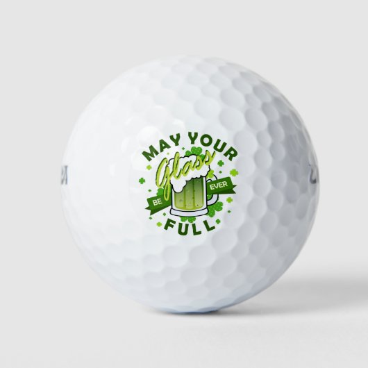 Moge je glas vol zijn groene bier St. Patrick's Golfballen (Voorkant)