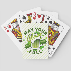 Moge je glas vol zijn groene bier St. Patrick's Pokerkaarten