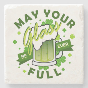Moge je glas vol zijn groene shamrock bier stenen onderzetter