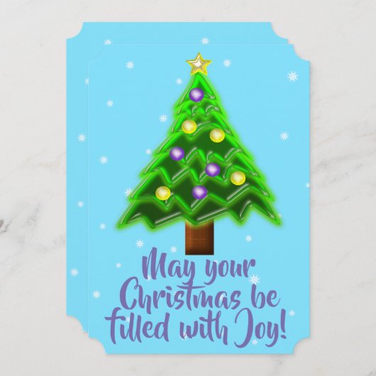 Moge je Kerstmis vol zijn met Joy! Feestdagenkaart (Voorkant / Achterkant)