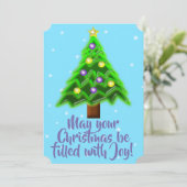 Moge je Kerstmis vol zijn met Joy! Feestdagenkaart (Staand voorkant)