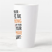 Moge je koffie sterk zijn - Cafeïne Gift Latte Mok (Voorkant)