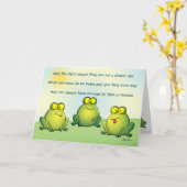 Moge je nooit kikkers in je onderbroek vinden kaart (Gele Bloem)