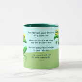 Moge je nooit kikkers in je onderbroek vinden mok (Midden)