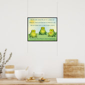 Moge je nooit kikkers in je onderbroek vinden poster (Keuken)