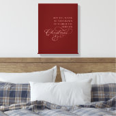 Moge je nooit te groot zijn voor kerstavond canvas afdruk (Insitu (Slaapkamer))