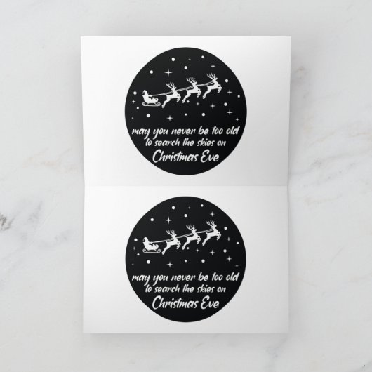 Moge je nooit te oud zijn om kersthemel te zoeken kaart (Binnen)