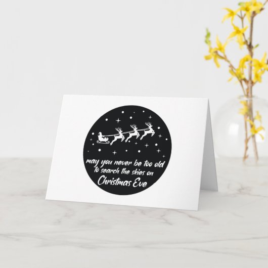 Moge je nooit te oud zijn om kersthemel te zoeken kaart (Gele Bloem)