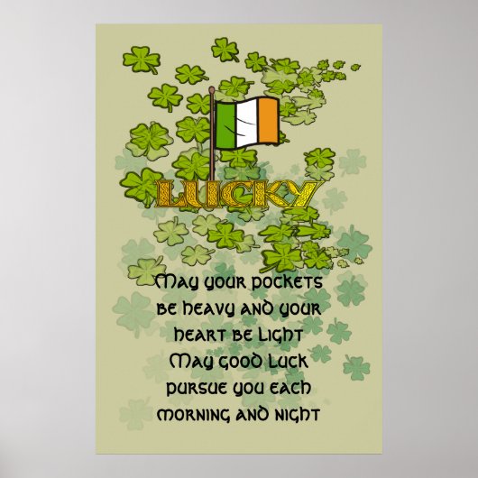 Moge je zakken zwaar zijn en het hart licht poster (Voorkant)