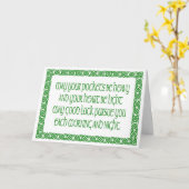 Moge je zakken zwaar zijn St. Patrick's day card Kaart (Gele Bloem)