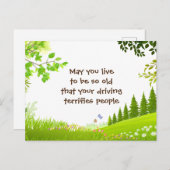 Moge je zo oud worden grap park briefkaart (Voorkant / Achterkant)