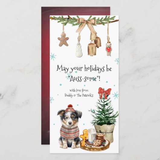 Moge jouw Feestdagen "Auss-some" zijn! Kerst Kaart (Voorkant / Achterkant)