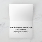 MOGE MISTLETOE JE OVERAL VOLGEN - KERSTMIS FEESTDAGEN KAART (Binnen)