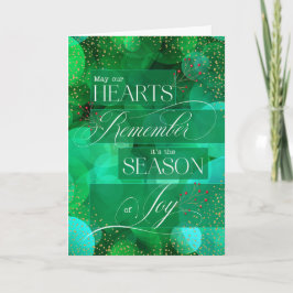 Moge ons hart het seizoen van de vreugde herinnere feestdagen kaart