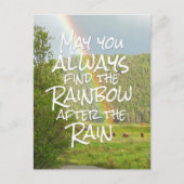 Moge u altijd de regenboog vinden na de regen briefkaart (Voorkant)