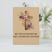 Moge u gezegend worden met onze Lord Easter Kaart (Staand voorkant)
