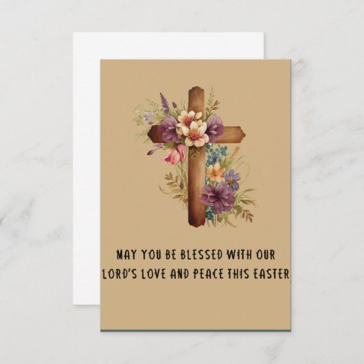 Moge u gezegend worden met onze Lord Easter Kaart (Voorkant / Achterkant)
