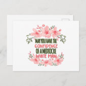 Moge u het vertrouwen hebben van middelmatig wit M Briefkaart (Voorkant / Achterkant)