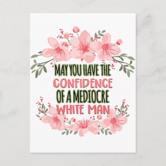 Moge u het vertrouwen hebben van middelmatig wit M Briefkaart (Voorkant)