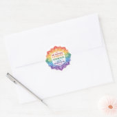 Moge u trots zijn op het werk dat u doet ronde sticker (Envelop)