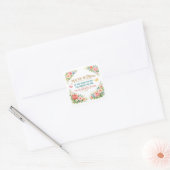 Moge u trots zijn op het werk dat u doet vierkante sticker (Envelop)