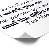 Moge u trots zijn op het werk dat u samen verricht poster (Hoek)