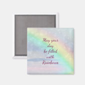 Moge uw dag gevuld zijn met regenbogen magneet (Voorkant / Achterkant)