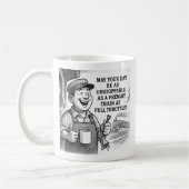 Moge uw dag net zo onstuitbaar zijn als een vracht koffiemok (Links)