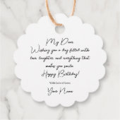 Moge uw dag net zo speciaal zijn als uw Label (Achterkant)