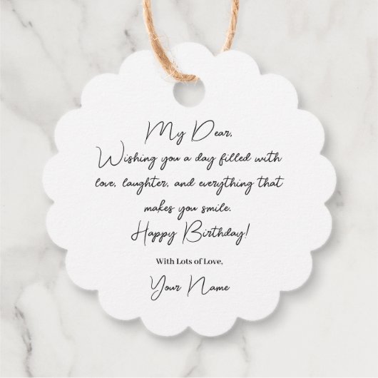 Moge uw dag net zo speciaal zijn als uw Label (Achterkant)