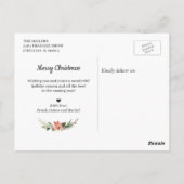 Moge uw dagen een prettige en heldere kerstfoto zi briefkaart (Achterkant)