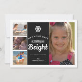 Moge uw dagen een prettige en heldere kerstfoto zi feestdagenkaart (Voorkant)