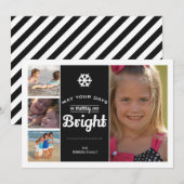 Moge uw dagen een prettige en heldere kerstfoto zi feestdagenkaart (Voorkant / Achterkant)