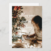 Moge uw dagen kerst Kaart (Voorkant / Achterkant)