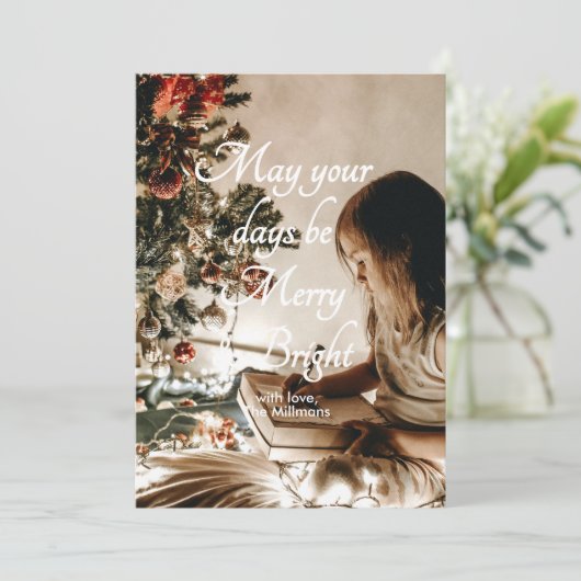 Moge uw dagen kerst Kaart (Staand voorkant)