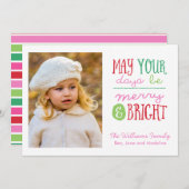 Moge uw dagen mooi en helder zijn feestdagenkaart (Voorkant / Achterkant)