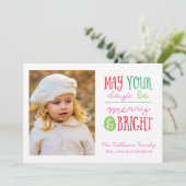 Moge uw dagen mooi en helder zijn feestdagenkaart (Staand voorkant)