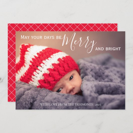 Moge uw dagen mooi en helder zijn. feestdagenkaart (Voorkant / Achterkant)